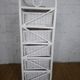 Rare chest of drawers 5 drawers in white bamboo rattan vintage 1970s
