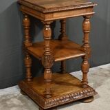 Small Solid Walnut Coffee Table, Louis-Philippe Style – Late 19th Century