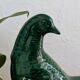 Grand Faisan en céramique émaillée vert émeraude Art Déco – 43 cm