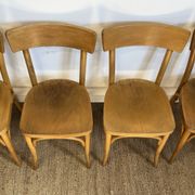 4 chaises bistrot en bois courbé - style baumann