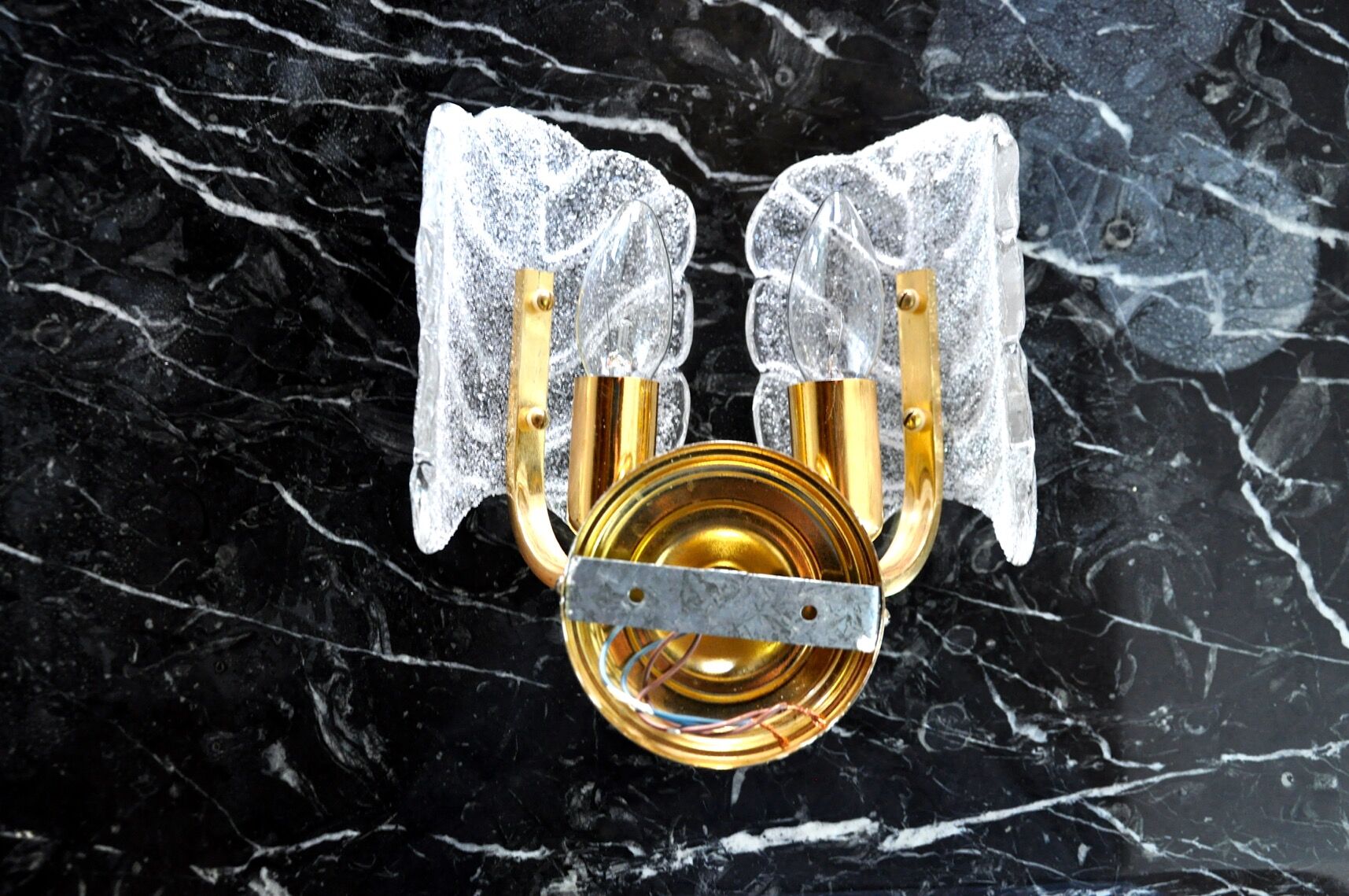 Flower wall lamp, Murano glass, Italy, 1970