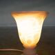 1970s bohemian natural stone table lamp, vintage mood lamp