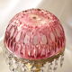 Glass and crystal pink boudoir grapevine lamp