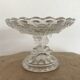 Vide-poche footed bowl in molded glass from portieux vallerysthal