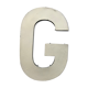 Lettre g ancienne en zing