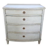 Orignal Painted Chest Of Drawers Louis Seize Style Made In Greenish Patinated Color From 1790s