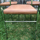 Skai and chrome chairs