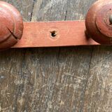 Original patina wooden farmhouse coat hook 86cm