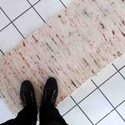 Vintage indian kilim handmade carpet 54cm x 118cm, 1970s