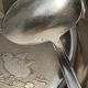 Baby plate silver metal spoon silver 30s