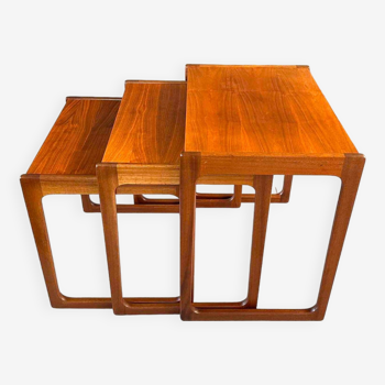 3 tables gigognes par Opal Möbel, Allemagne, années 1960