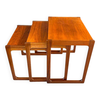 3 tables gigognes par Opal Möbel, Allemagne, années 1960