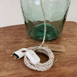 Lampe dame jeanne et rabane