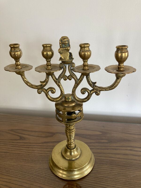 Chandelier en bronze massif
