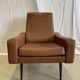 Retro armchair in brown skaï