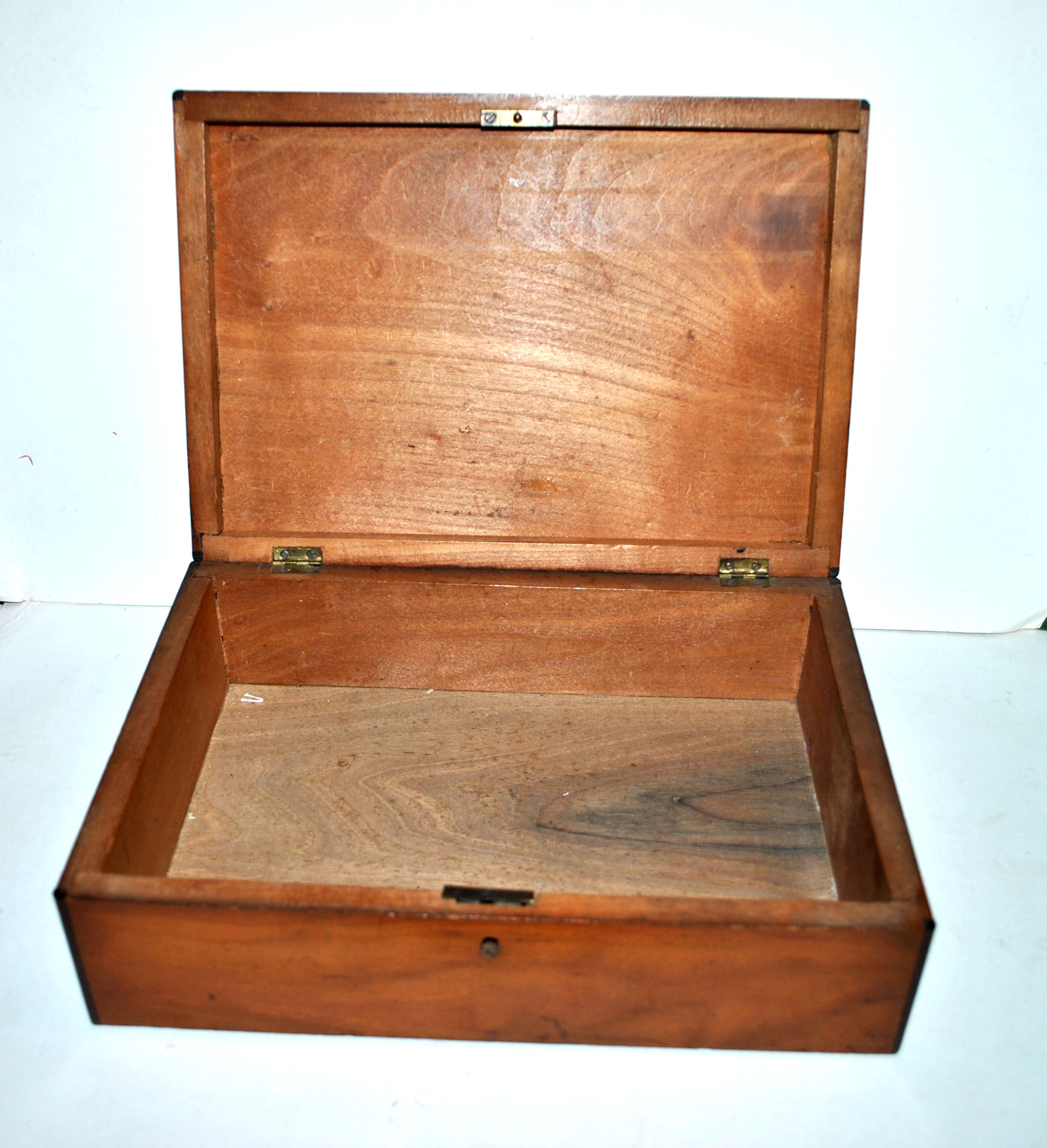 Old walnut box - jewelry or game box 27x19x8
