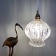 Vintage globe pendant in molded glass