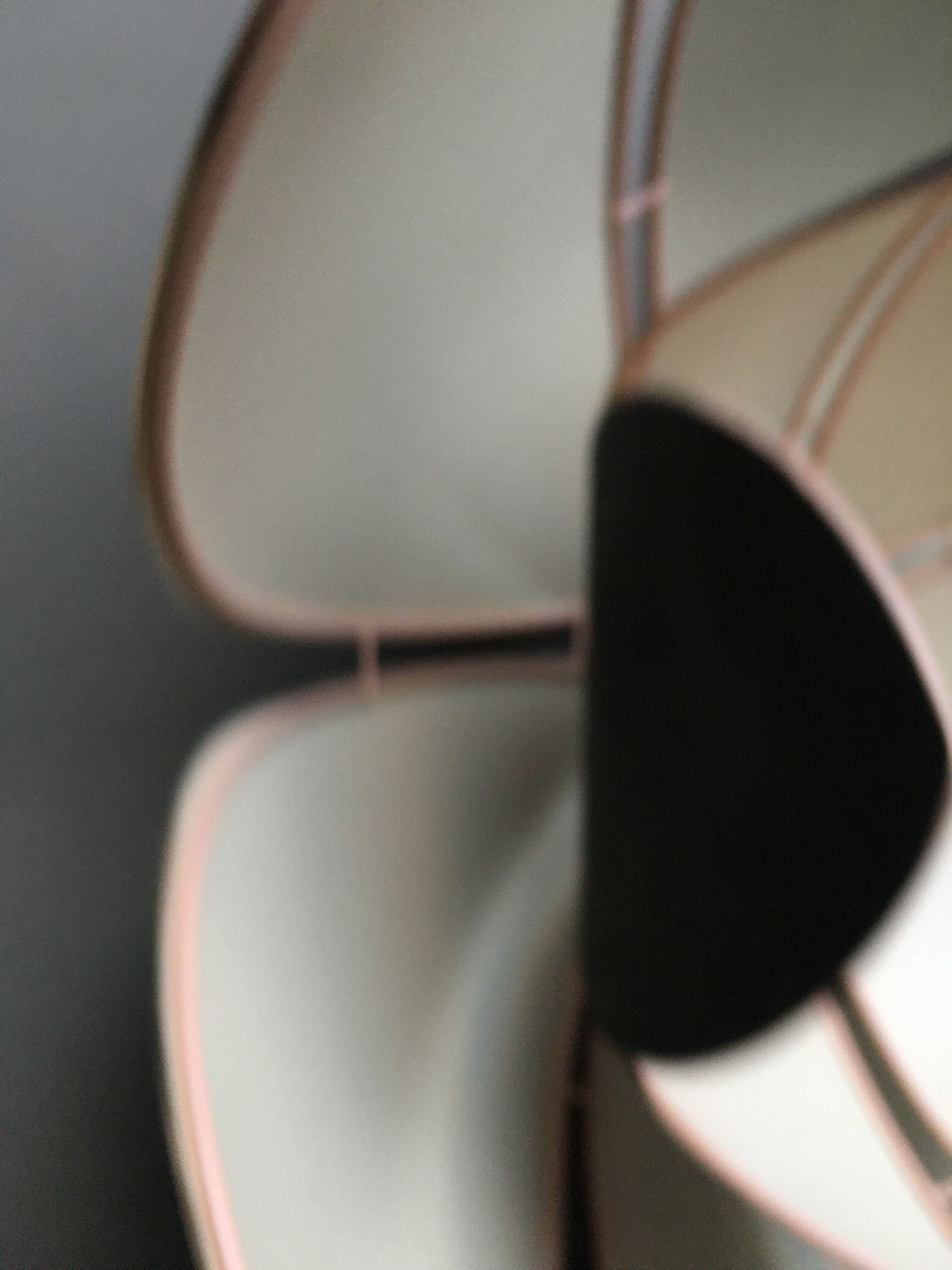 Black fabric flower and gold liseret hanging lamp