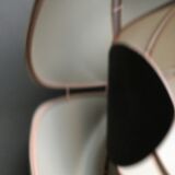 Black fabric flower and gold liseret hanging lamp