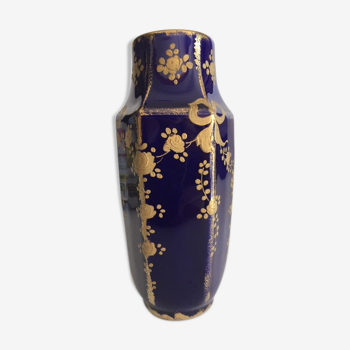 Blue gold gold oven gilding vase