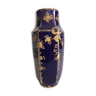 Blue gold gold oven gilding vase