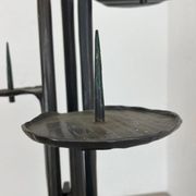 Large brutalist bronze candleholder by Manfred Bergmeister, Germany, 1970s