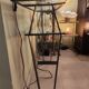 Vintage metal and glass console