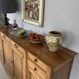 4-door sideboard in solid cherry wood - rené trotel