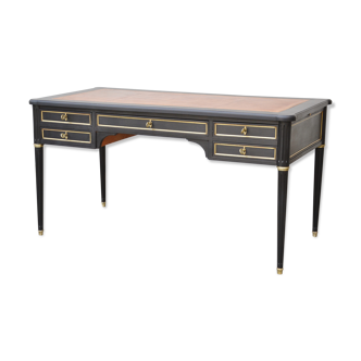 Louis XVI office restyled black and gold