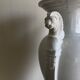 XXL white lion head neo-classical amphora vase from the Empire Consulate.