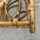 Vintage bamboo and wicker magazine rack