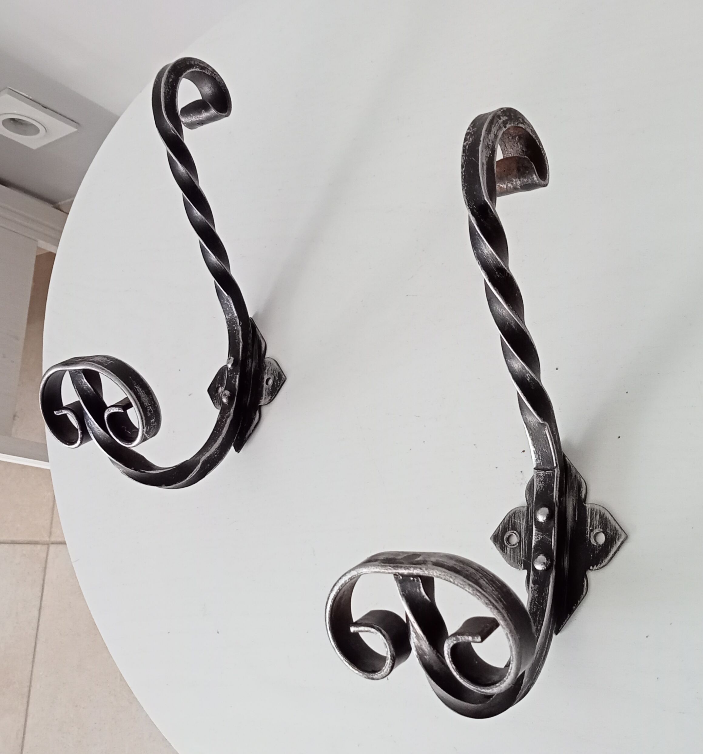 Pair of hooks wall coat rack 50/60s