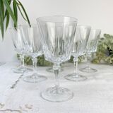 6 Vintage Cristal D'Arques Versailles Red Wine Glasses No. 4