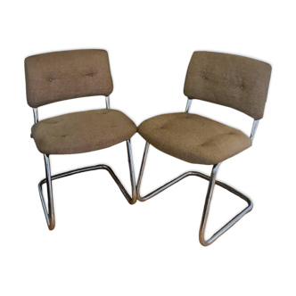 Pair of beige Strafor chairs