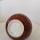 Vintage Scheurich Fat Lava Vase: West German Red & Yellow Pottery