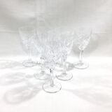 Set of 7 glasses of red wine Saint Louis model Chantilly
