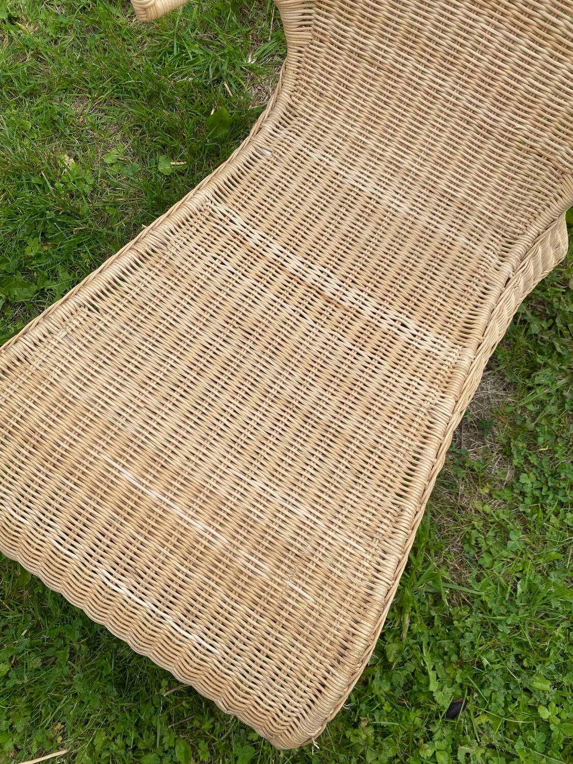 Ikea Savo rattan chaise longue