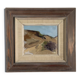 Vintage Swedish Modernist Landscape Oil Painting  by Gustav Adolf Johansson 1974