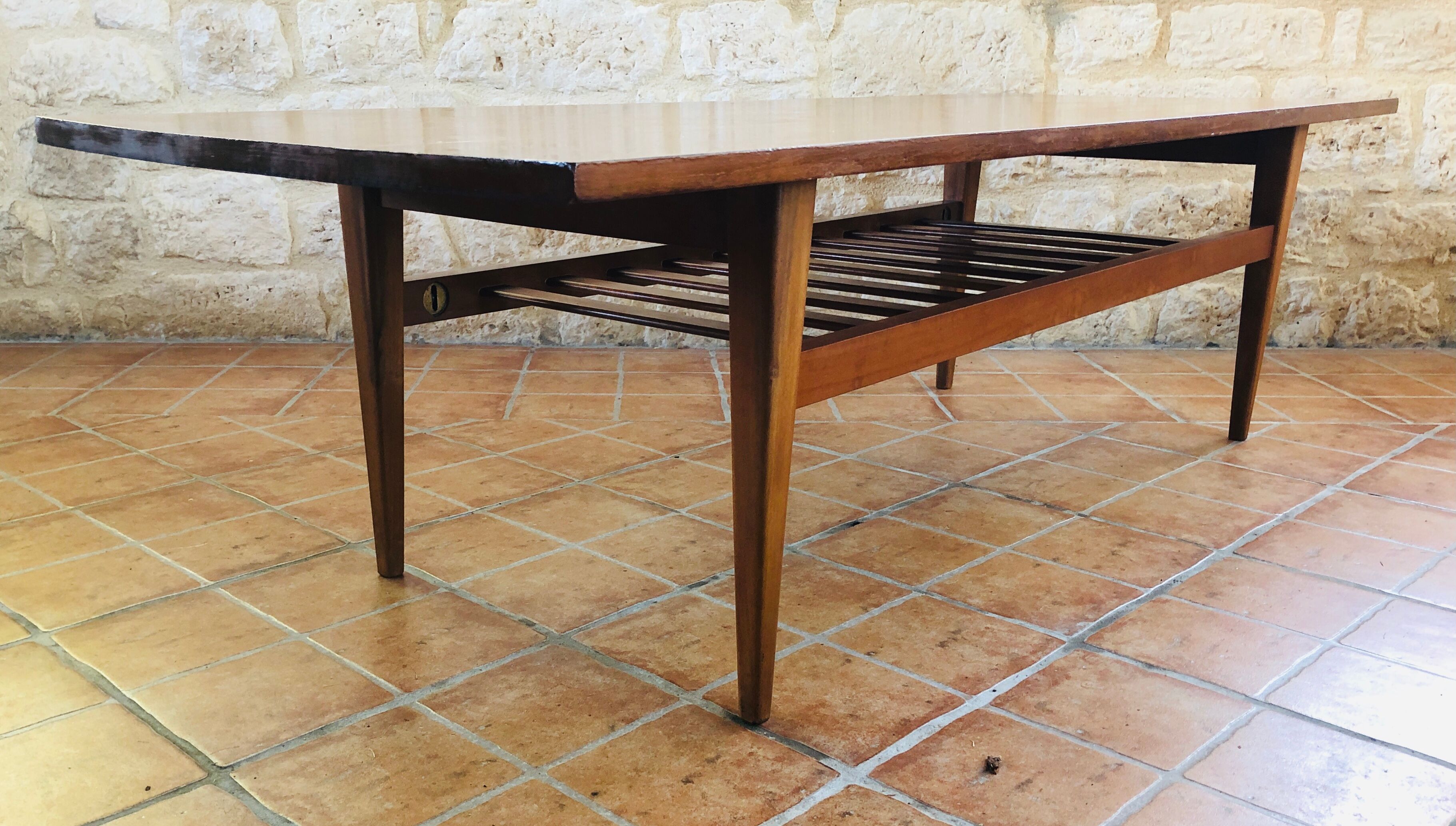 Scandinavian-style teak coffee table, edited by Arnaud, 1960s