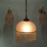 Light suspension/ beaded /vintage appliques