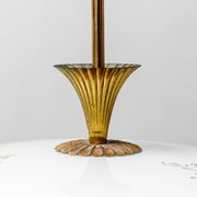 Lampe à suspension circulaire en verre ottone anni '50 vintage