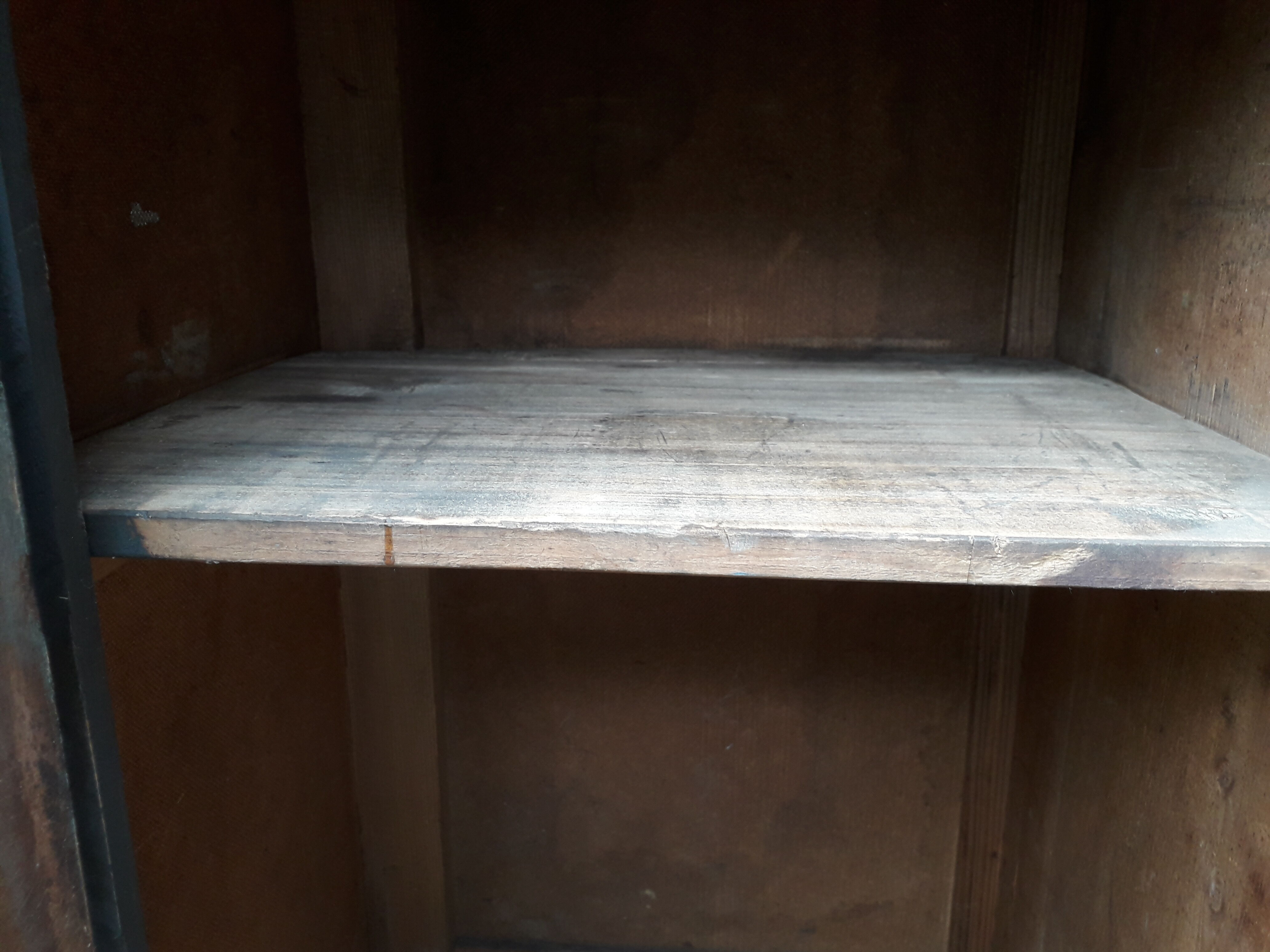 Patinated industrial wardrobe