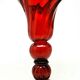 Vase, mid-century modern, red glass, designed by J. Słuczan-Orkusz, Poland, 1970s