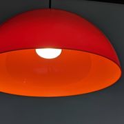 Suspension dome Space Age in hard orange plastic, France circa 1970.