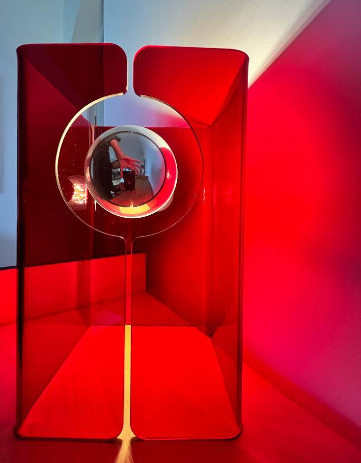 Vintage Table Lamp • V.Red • Space Age • 1970