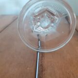Vase en cristal transparent type soliflore ciselé épi sur 4 faces - Evasement forme fleur - H 19.5