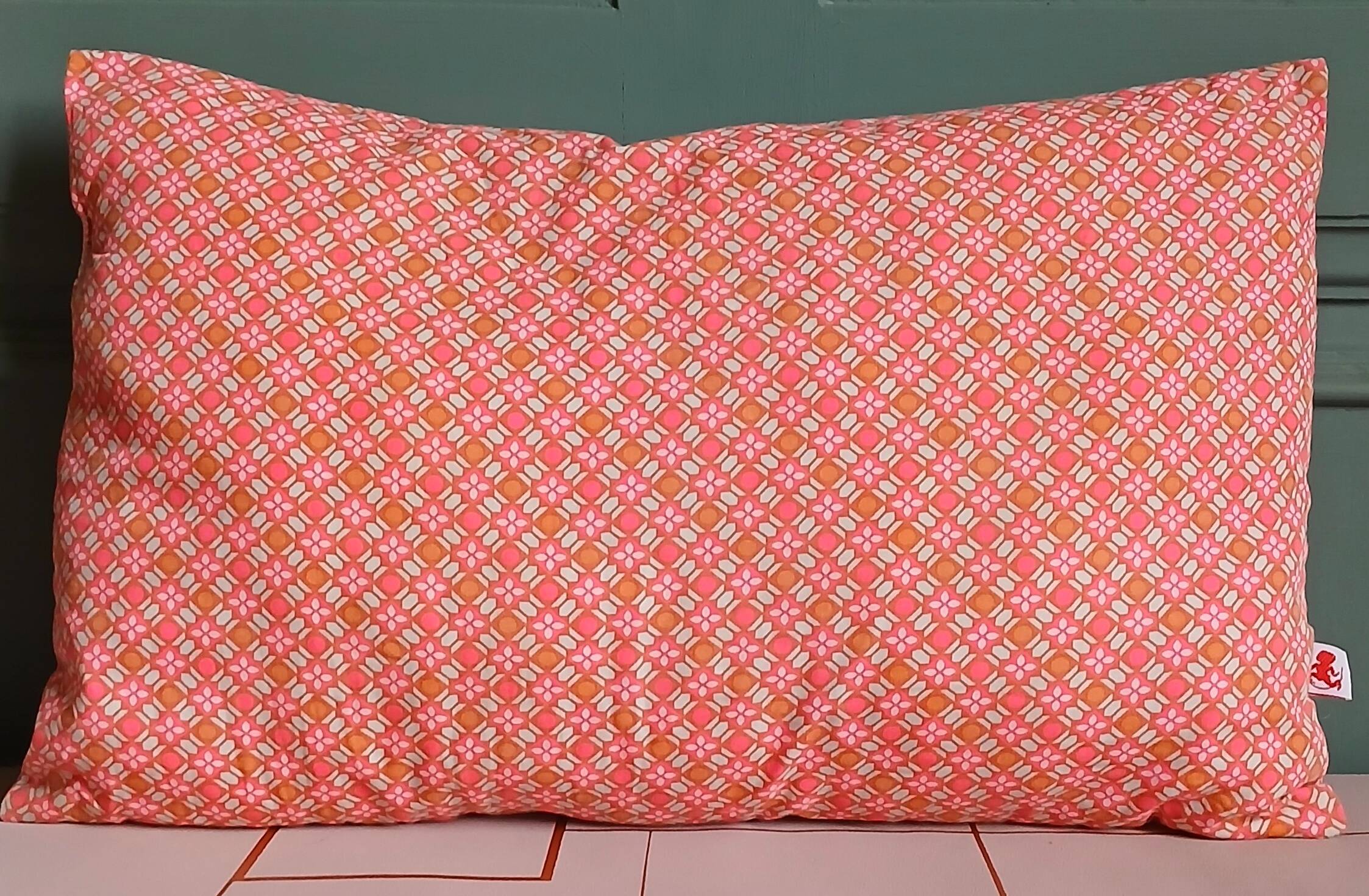 Vintage Petit Pan cushion, old label & logo
