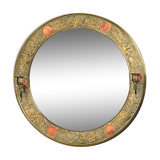 19th century antique round mirror