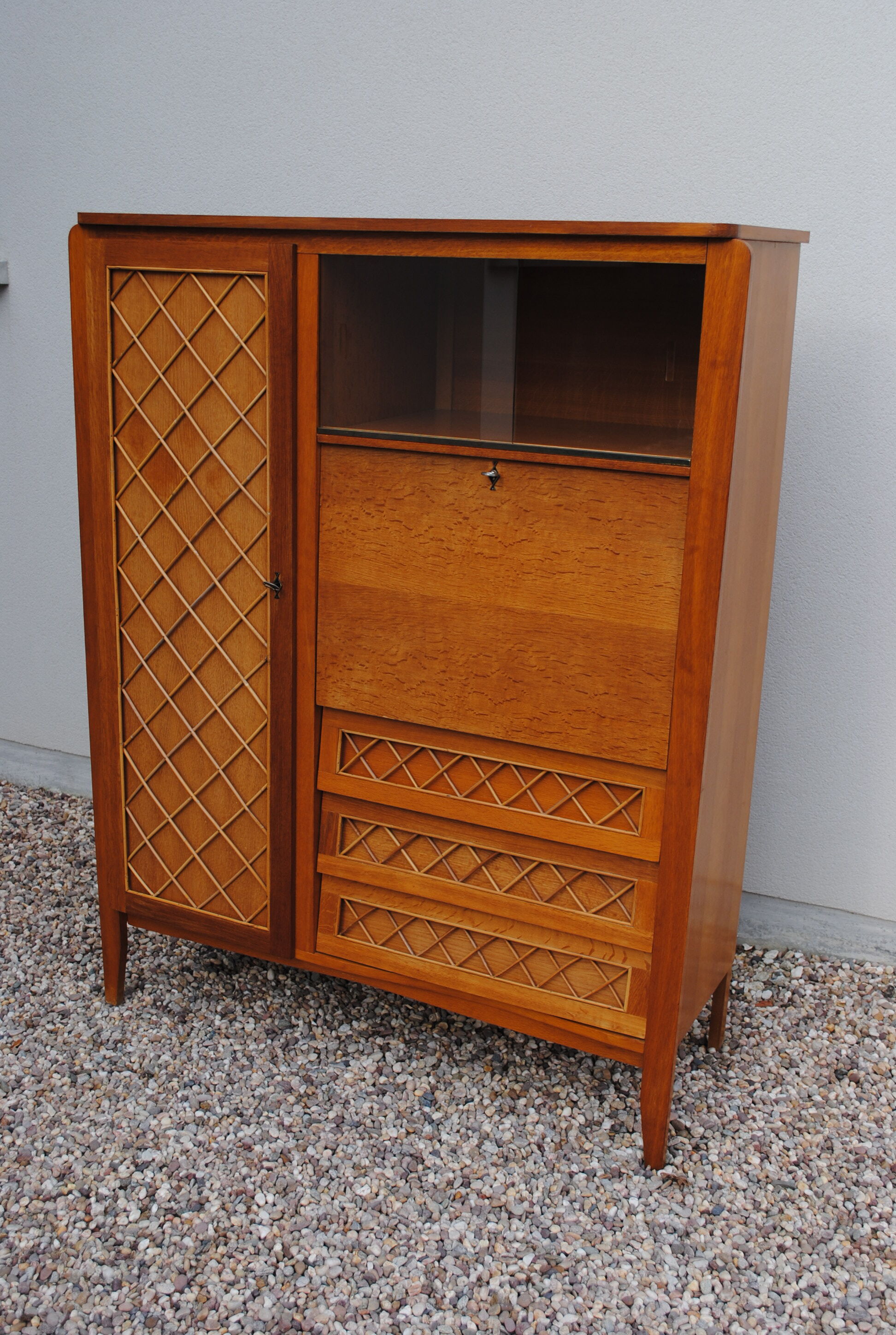 Cabinet rattan vintage year 60