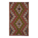 1970s Vintage Turkish Hand-Knotted Wool Cotton Brown Area Rug 159x278